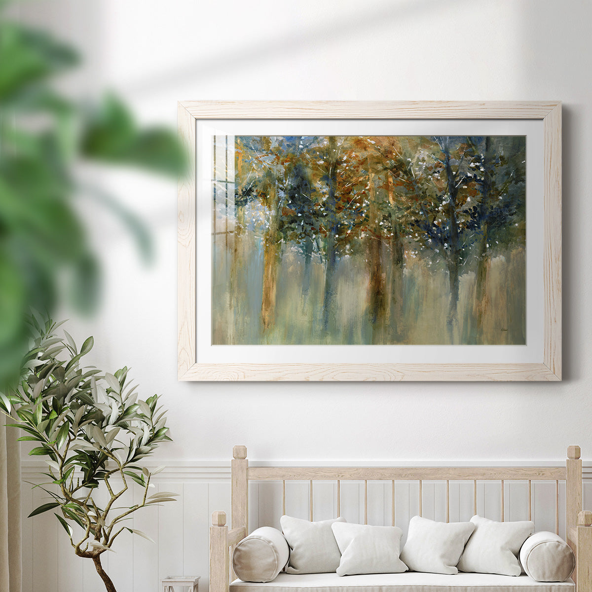 Rustic Leaves II - Barnwood Framed Art Print