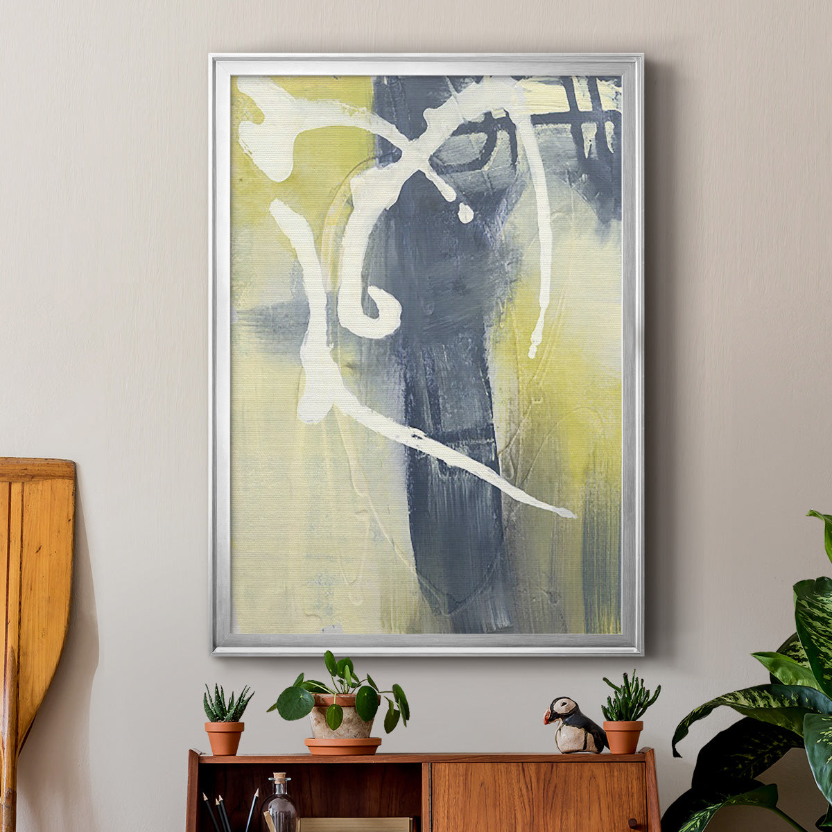 Delightful II - Modern Framed Canvas Print