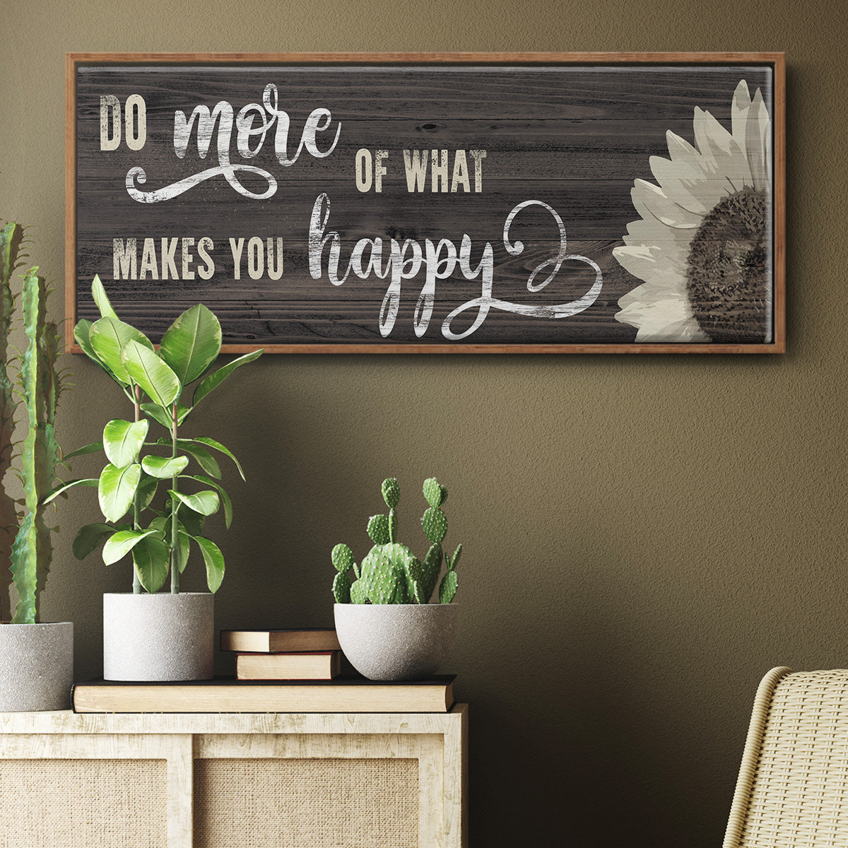 Makes You Happy - Floater Framed Canvas Print
