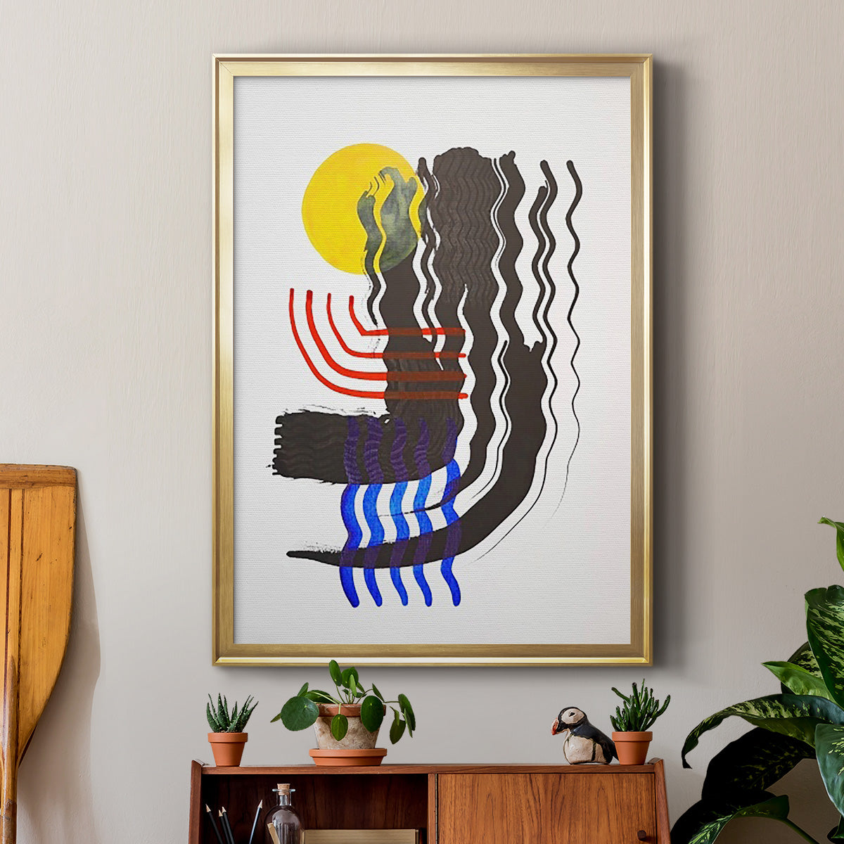 Shifting II - Modern Framed Canvas Print