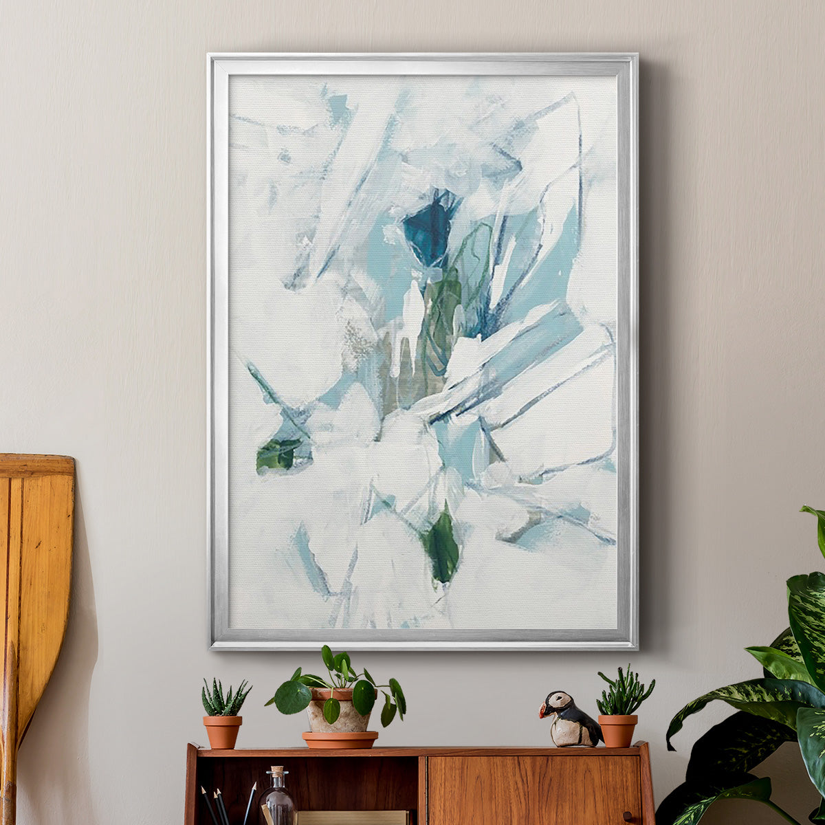 Ice Cavern IV - Modern Framed Canvas Print
