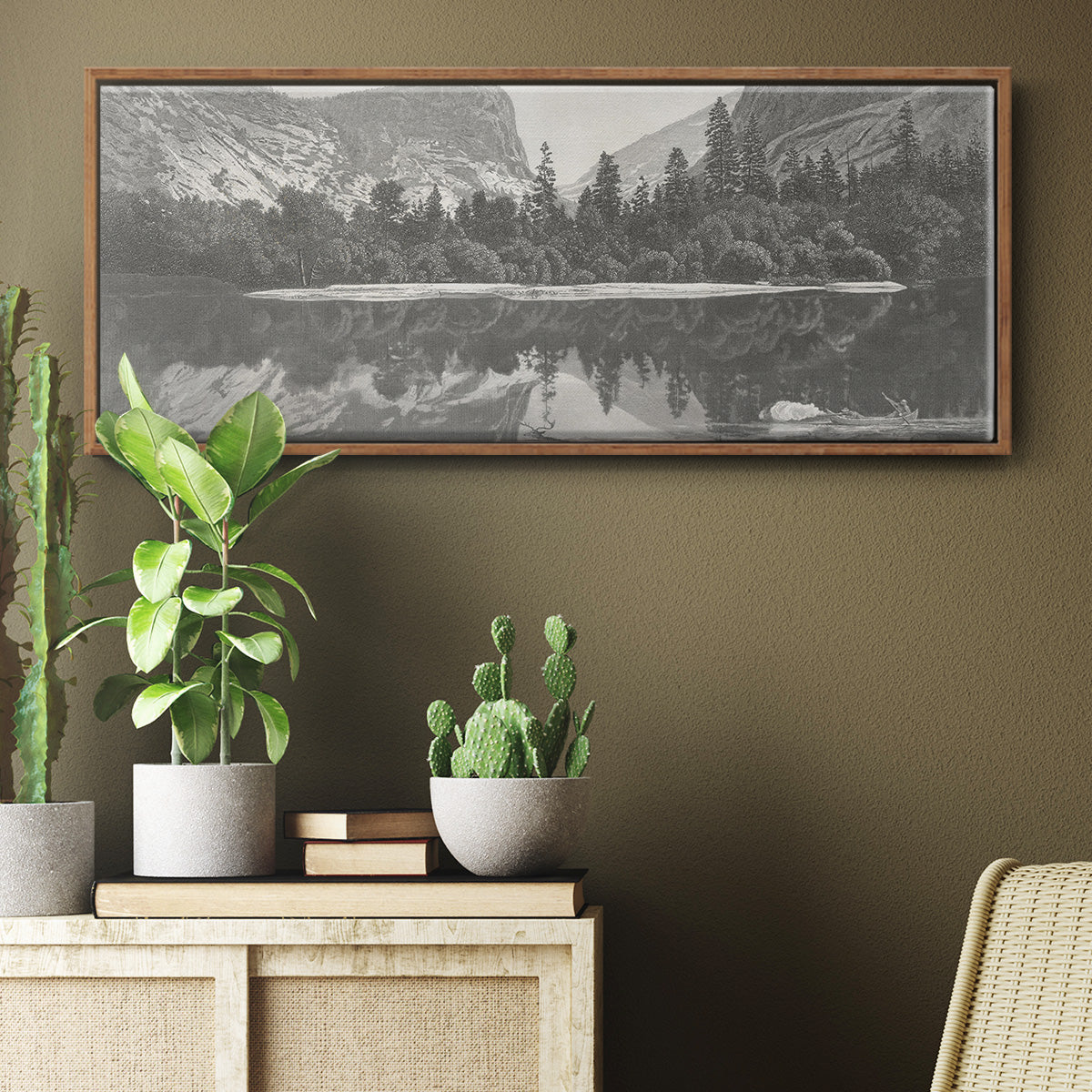 Mirror Lake, Yosemite Valley - Floater Framed Canvas Print