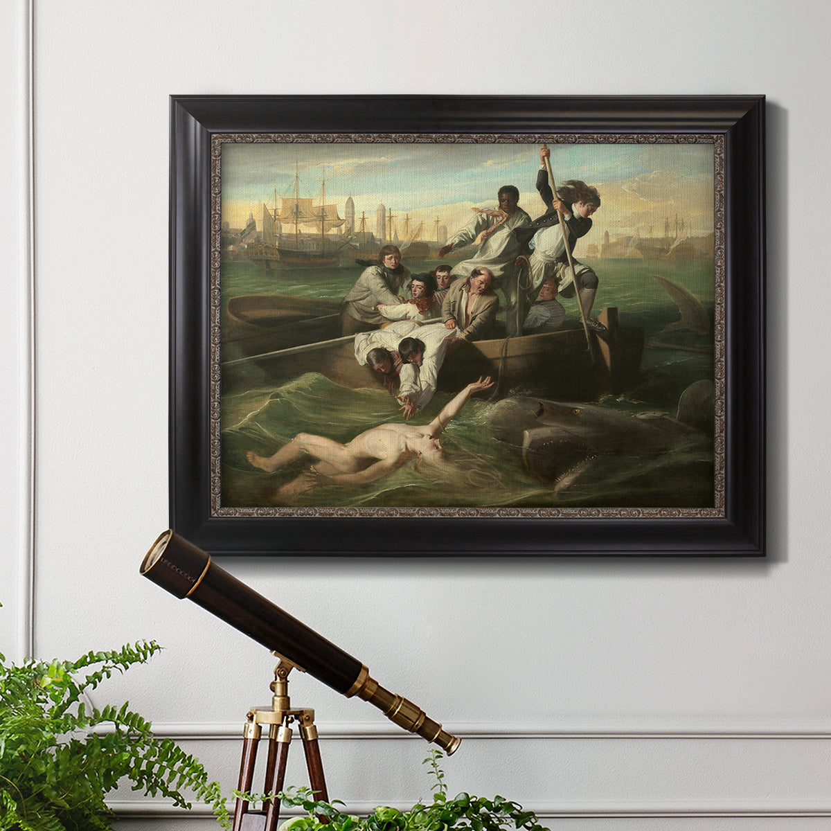 Watson and the Shark - Ornate Framed Canvas Print