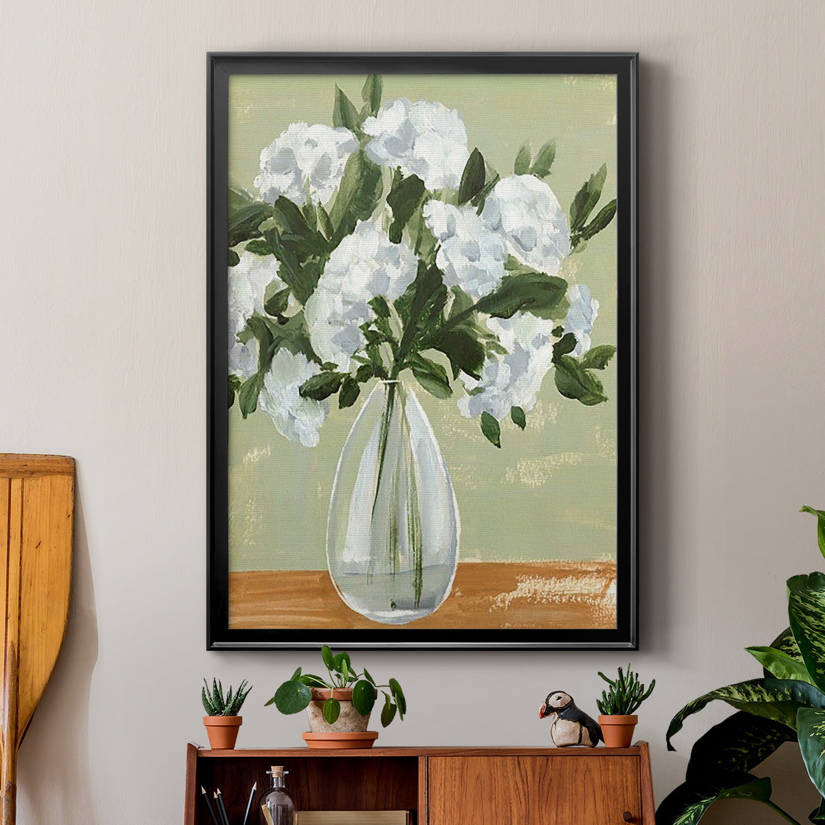 Vased Viburnum II - Modern Framed Canvas Print