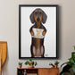 Love and Dachshund - Modern Framed Canvas Print