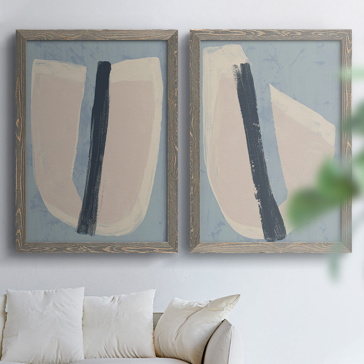 Paper Slice I - Premium Framed Canvas 2 Piece Set - Ready to Hang