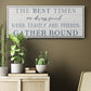 Family and Friends Gather - Floater Framed Canvas Print