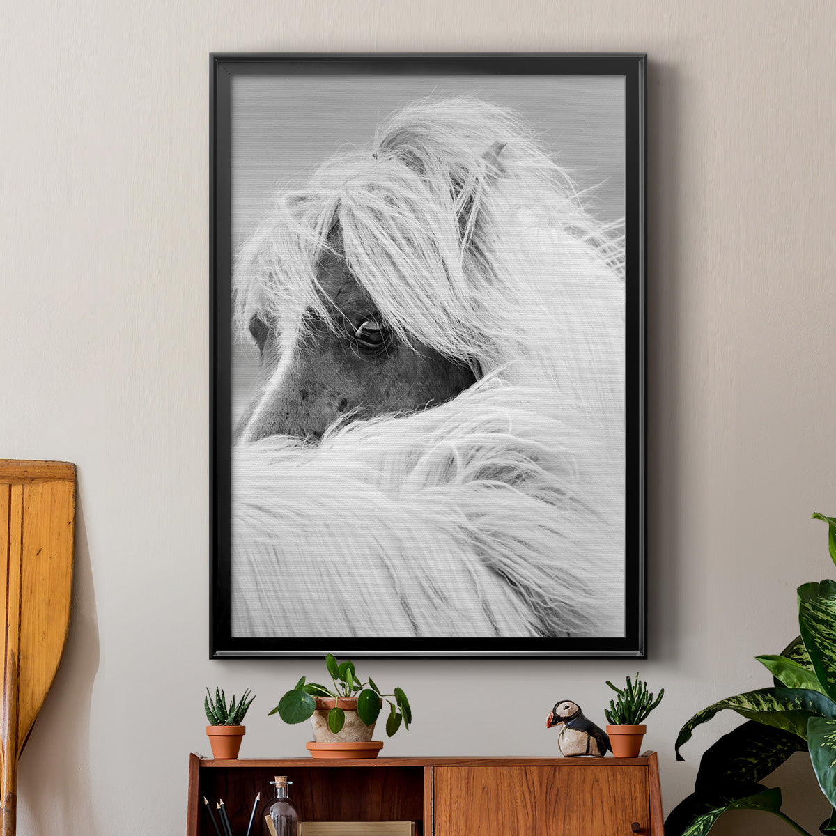 Island Pony II - Modern Framed Canvas Print