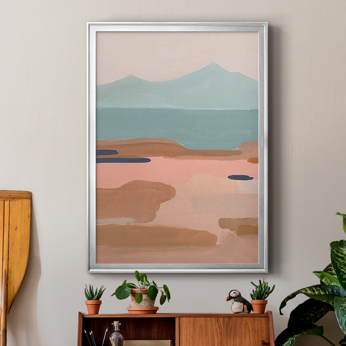 Desert Sunrise II - Modern Framed Canvas Print
