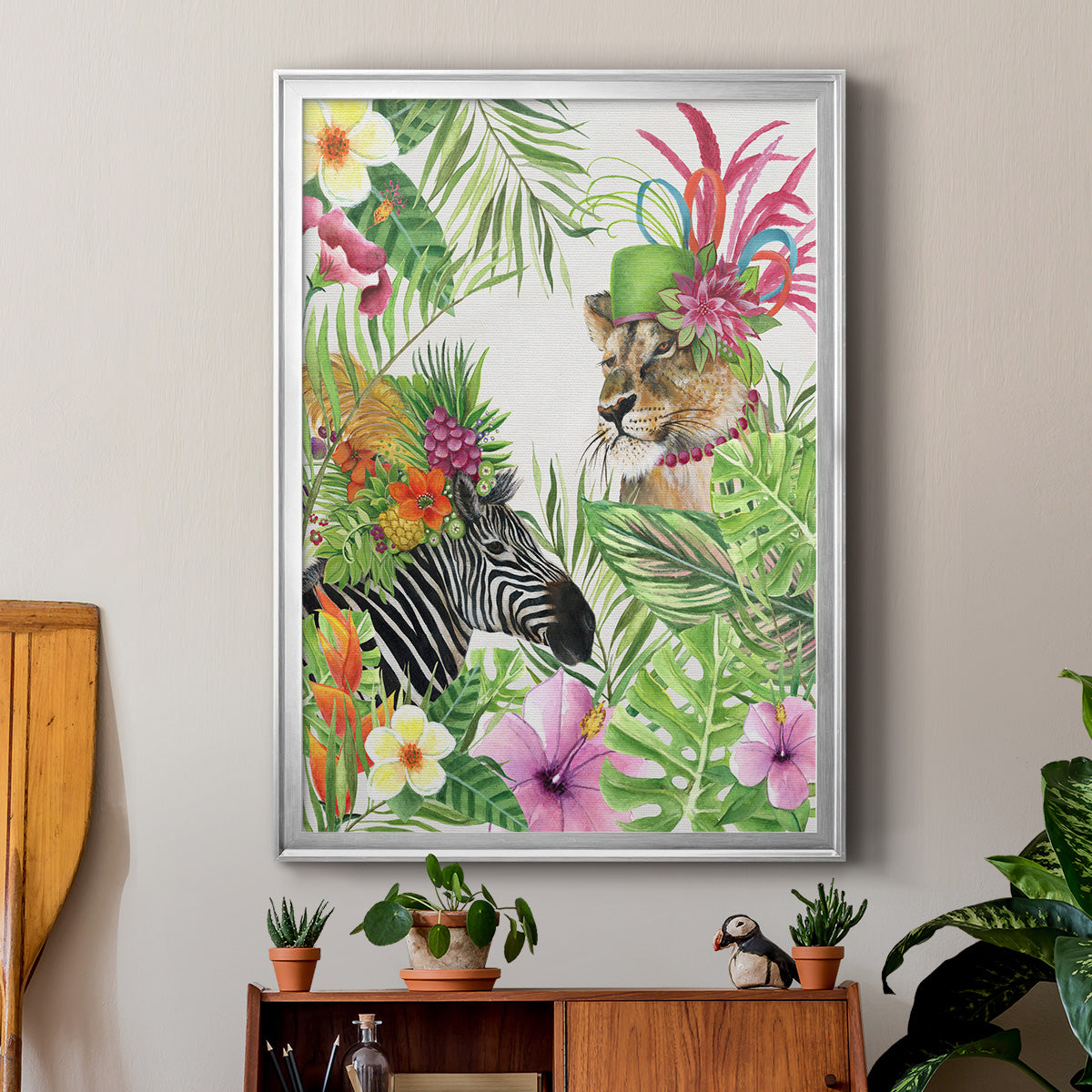 Jungle Royale II - Modern Framed Canvas Print