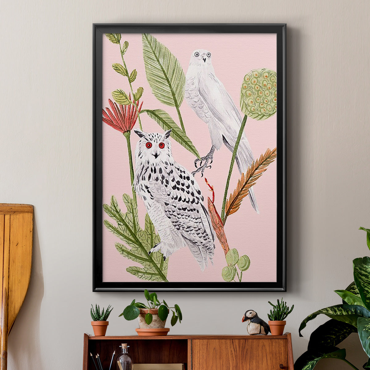 Birds in Motion V - Modern Framed Canvas Print