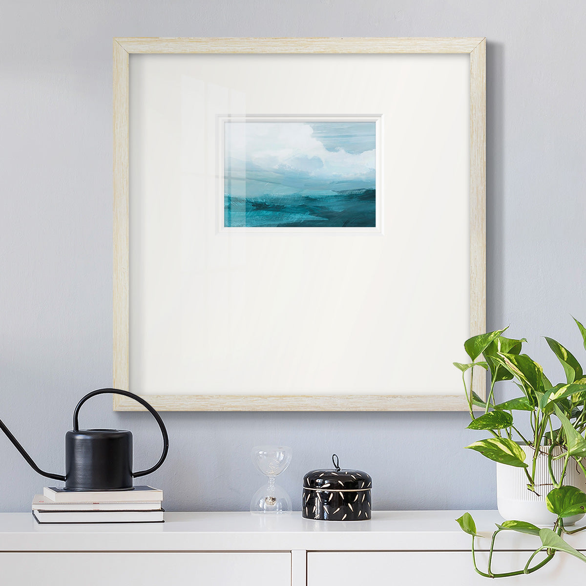 Azure Rising IV Premium Framed Print Double Matboard