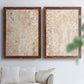 Walnut Damask III - Premium Framed Canvas 2 Piece Set - Ready to Hang