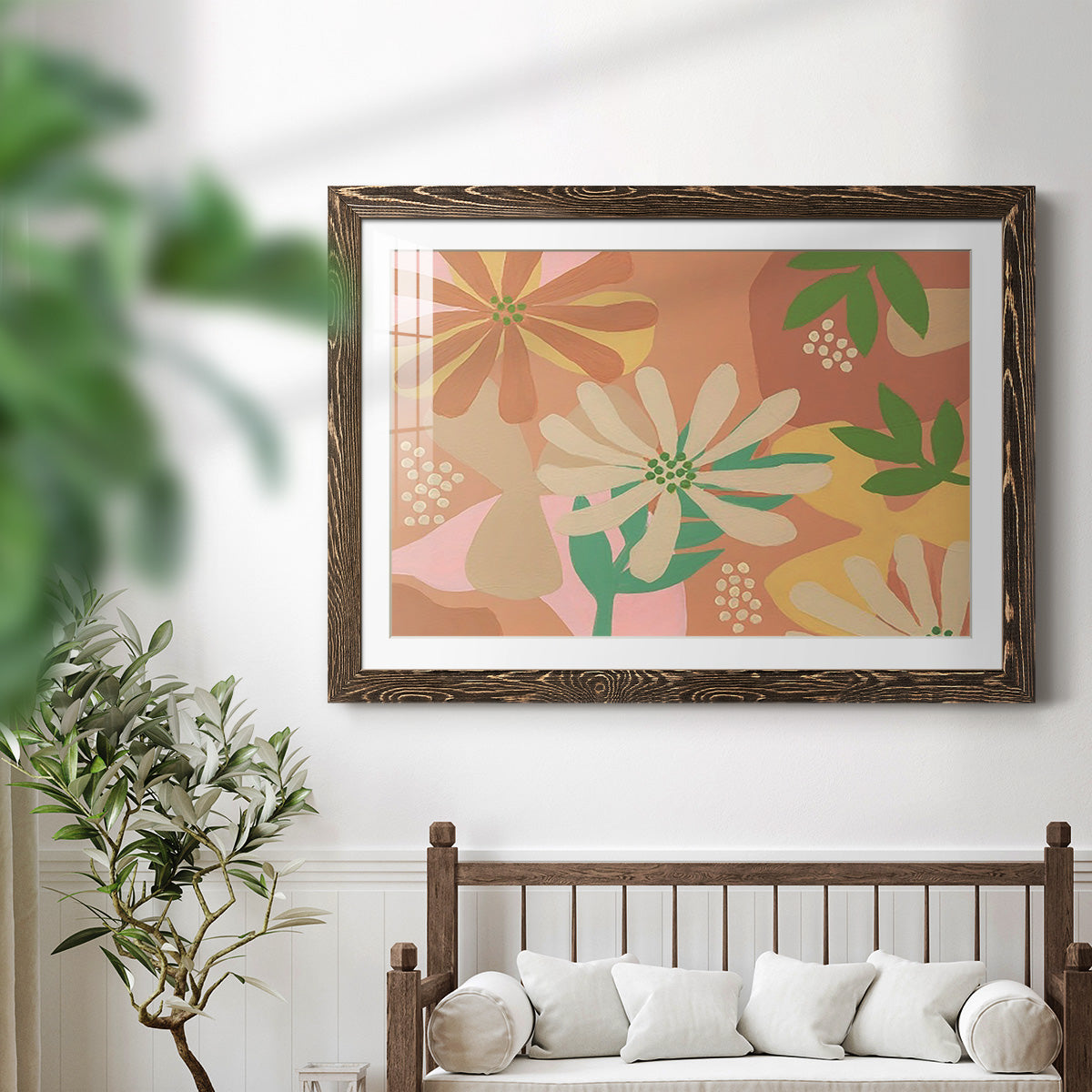 Neutral Blooms III-Premium Framed Print - Ready to Hang