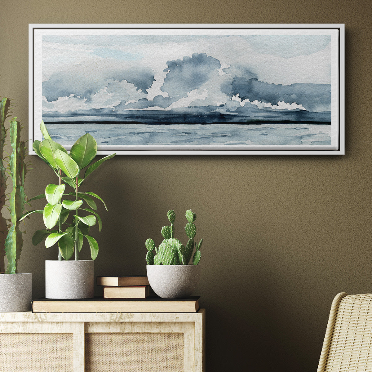 Passing Rain Storm II - Floater Framed Canvas Print