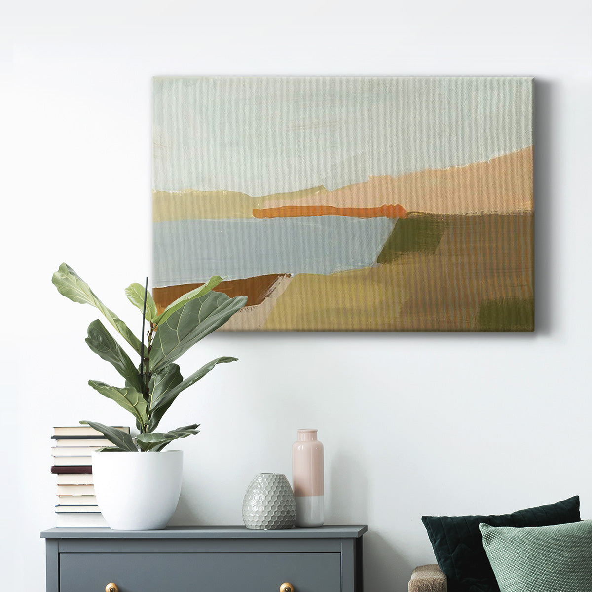 Stacked Landscape I Premium Gallery Wrapped Canvas - Ready to Hang