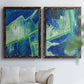 Geometric in Cool V - Premium Framed Canvas 2 Piece Set - Ready to Hang