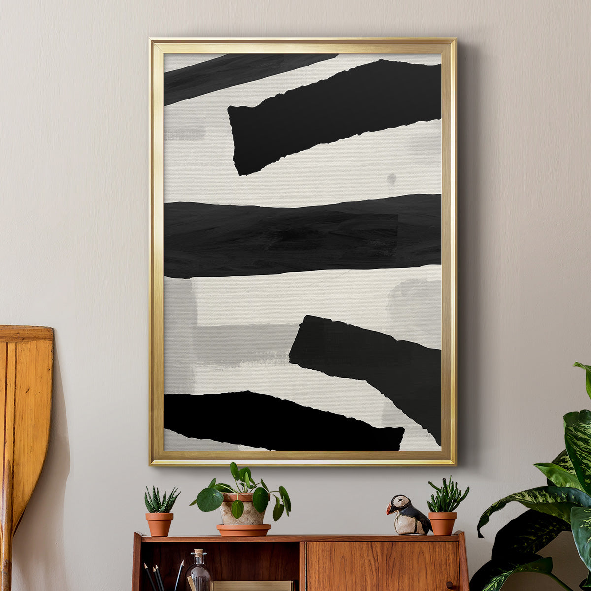 Mountain Paths I - Modern Framed Canvas Print