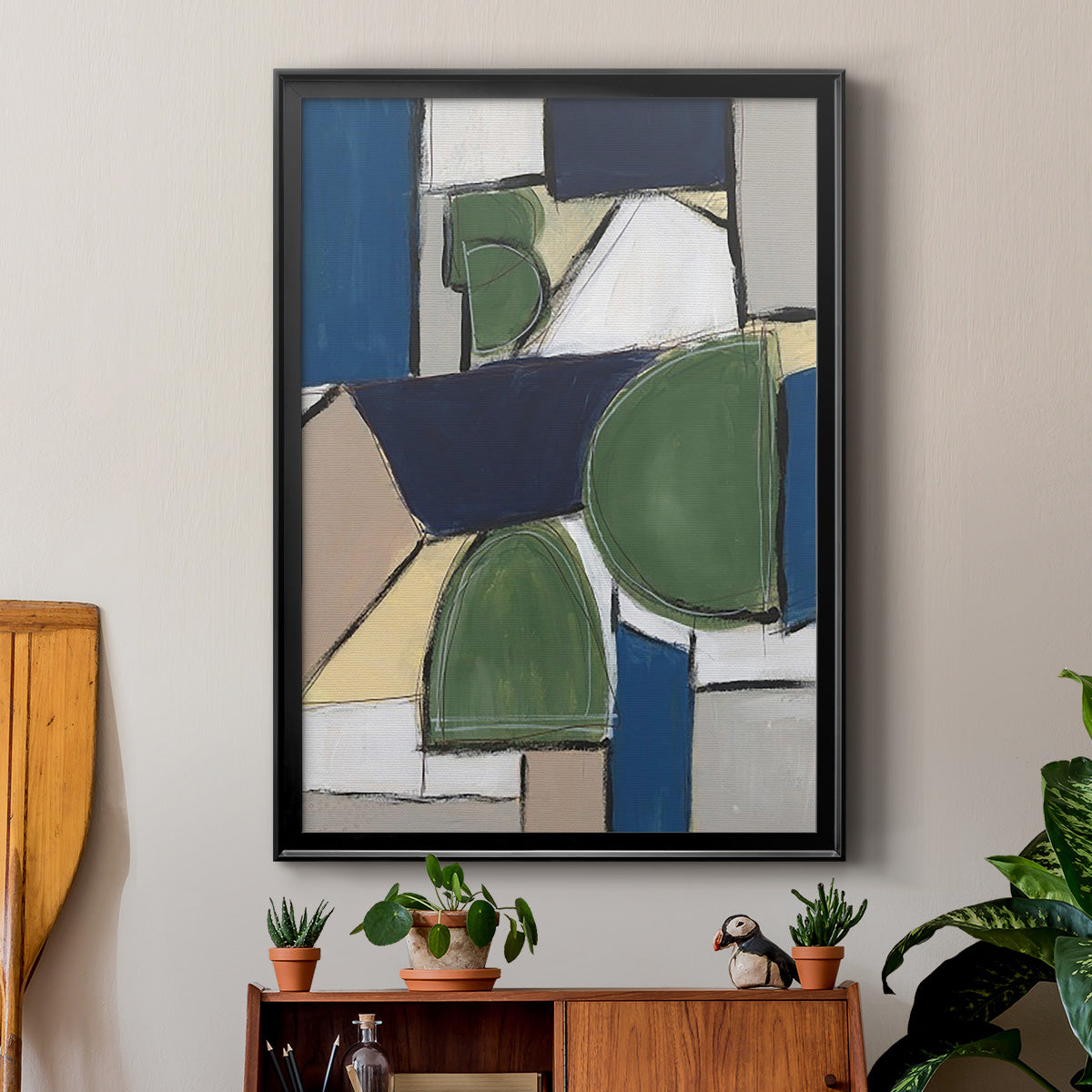 Spatial Mix II - Modern Framed Canvas Print