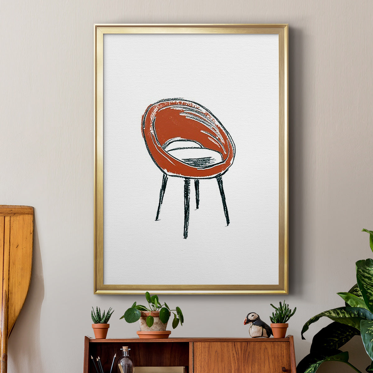 Take a Seat V - Modern Framed Canvas Print