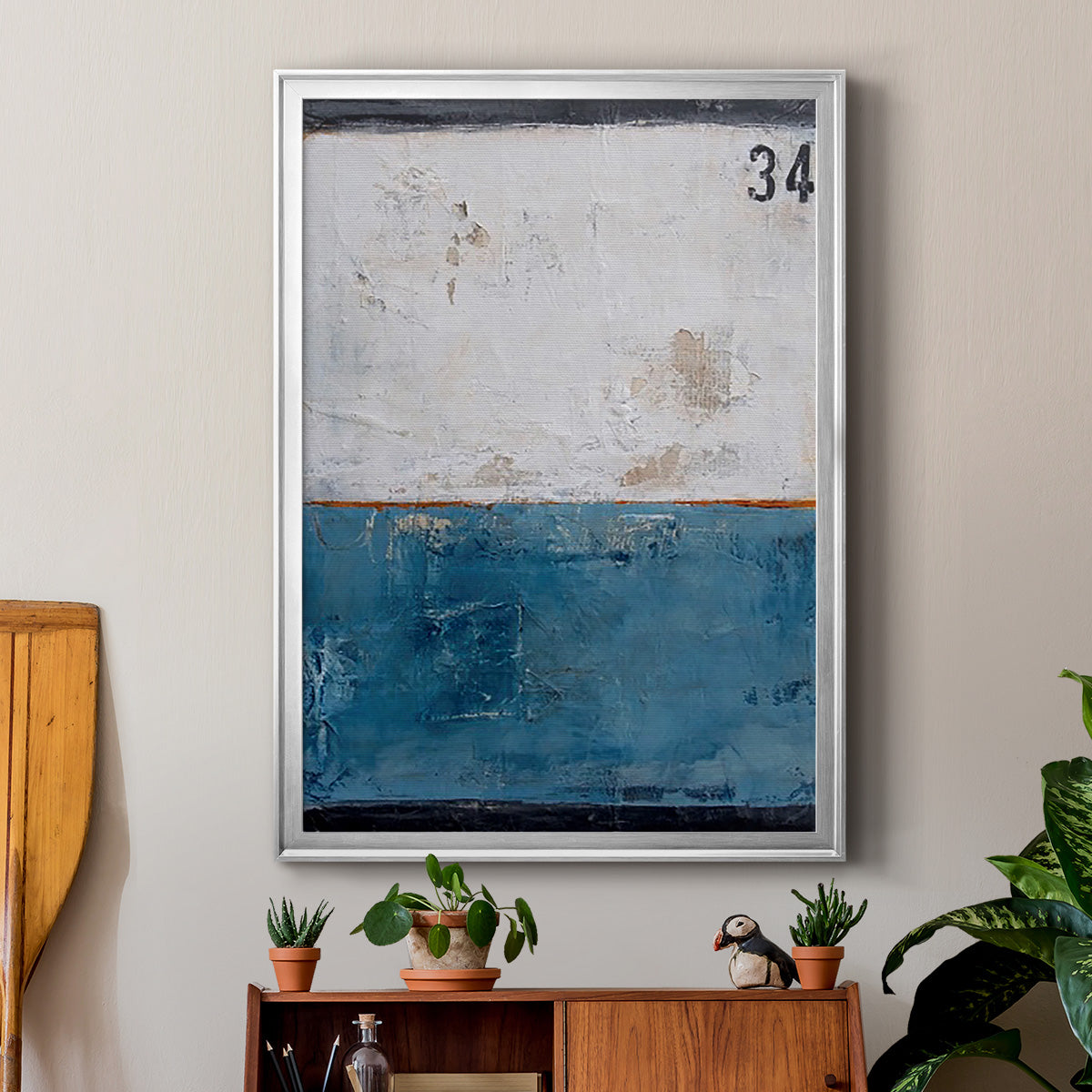 Take 34 - Modern Framed Canvas Print
