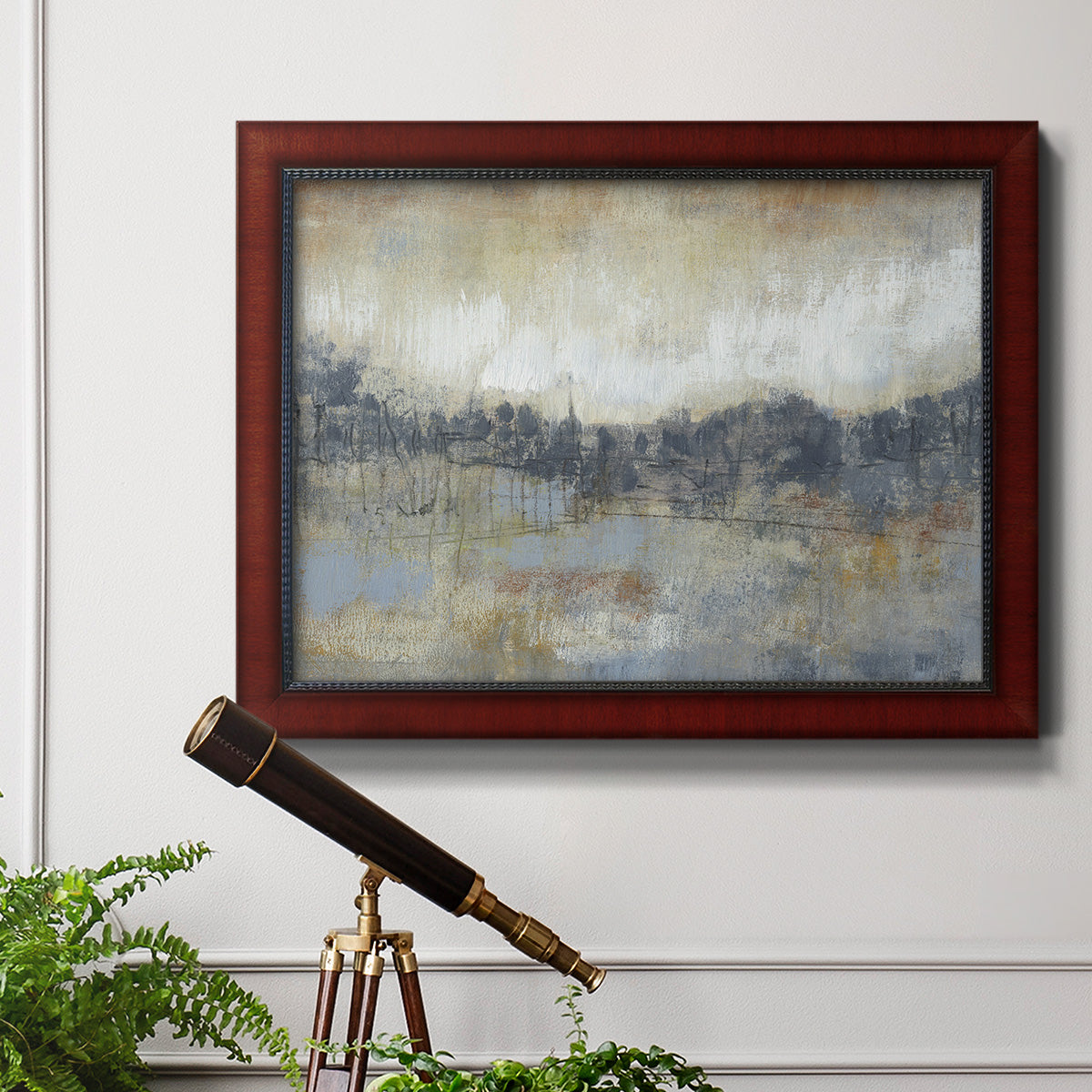 Cool Grey Horizon I Premium Framed Canvas- Ready to Hang