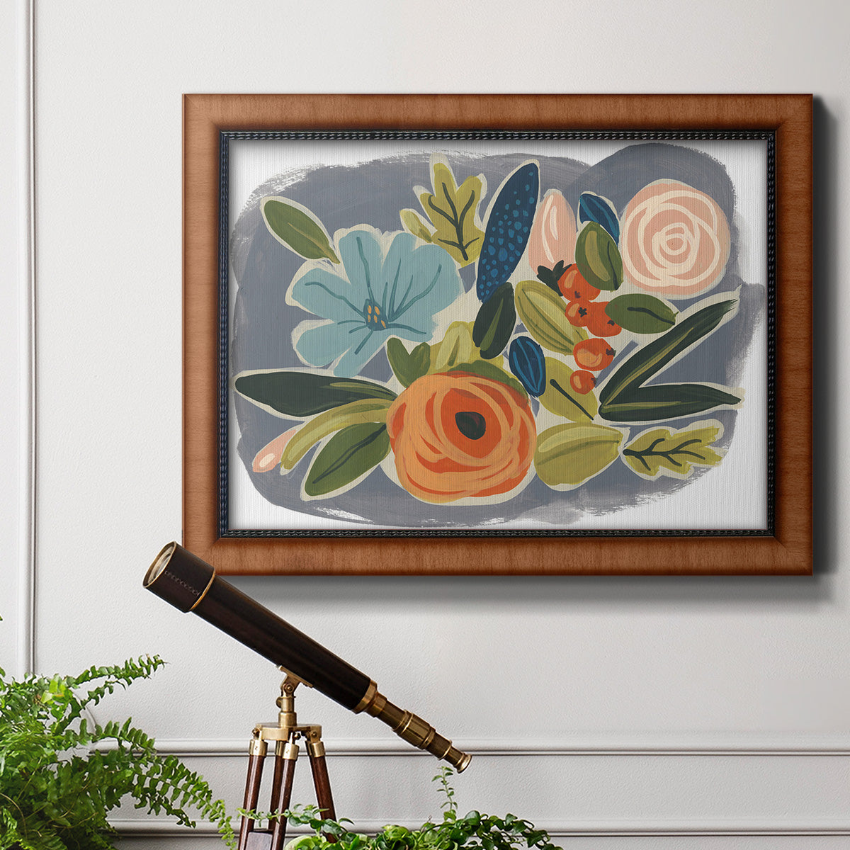 Bright Botany I Premium Framed Canvas- Ready to Hang