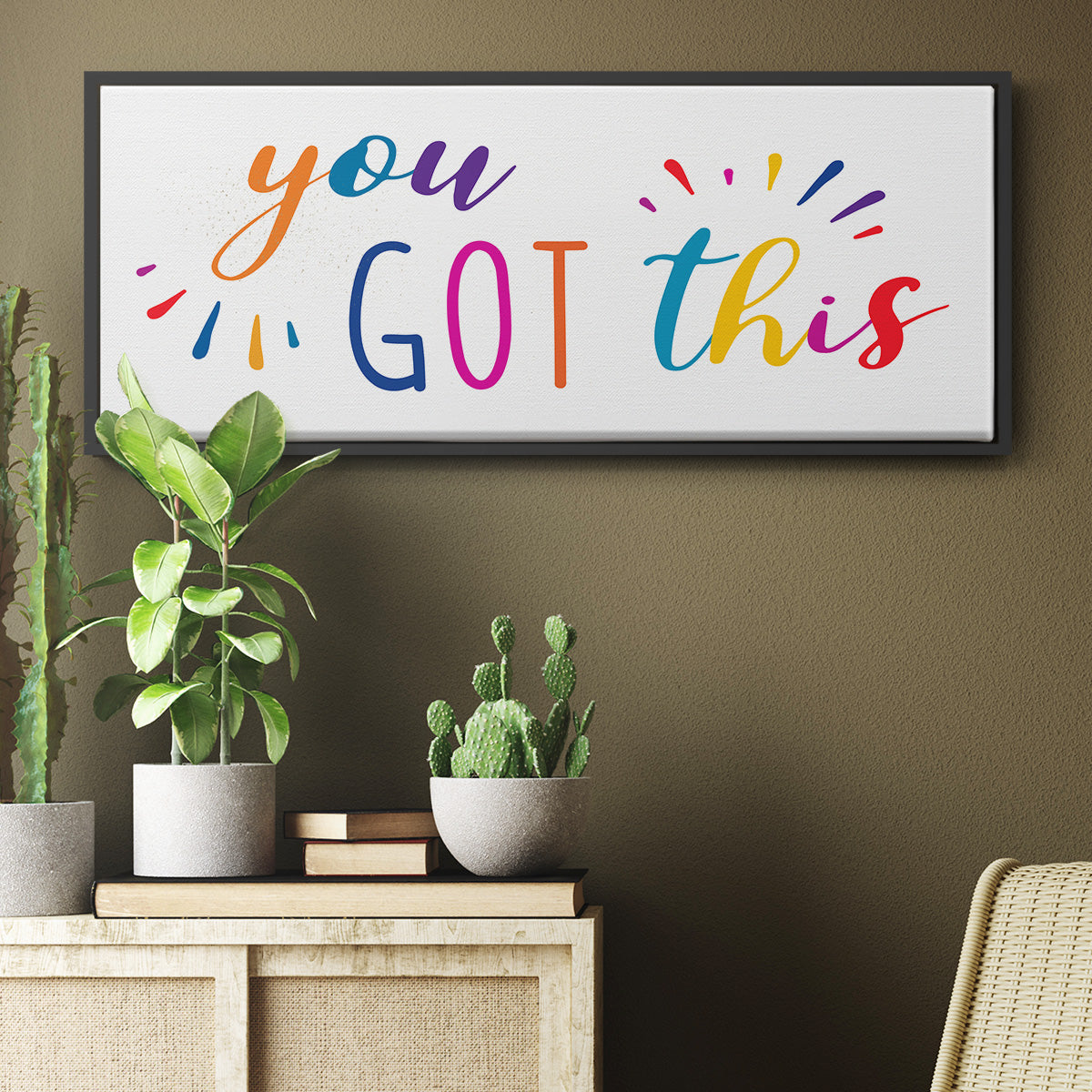 Rainbow Got This - Floater Framed Canvas Print