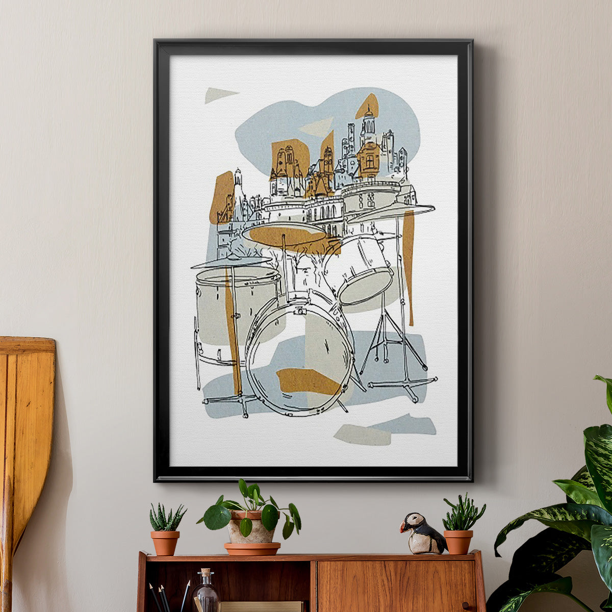 Rehearsal IV - Modern Framed Canvas Print