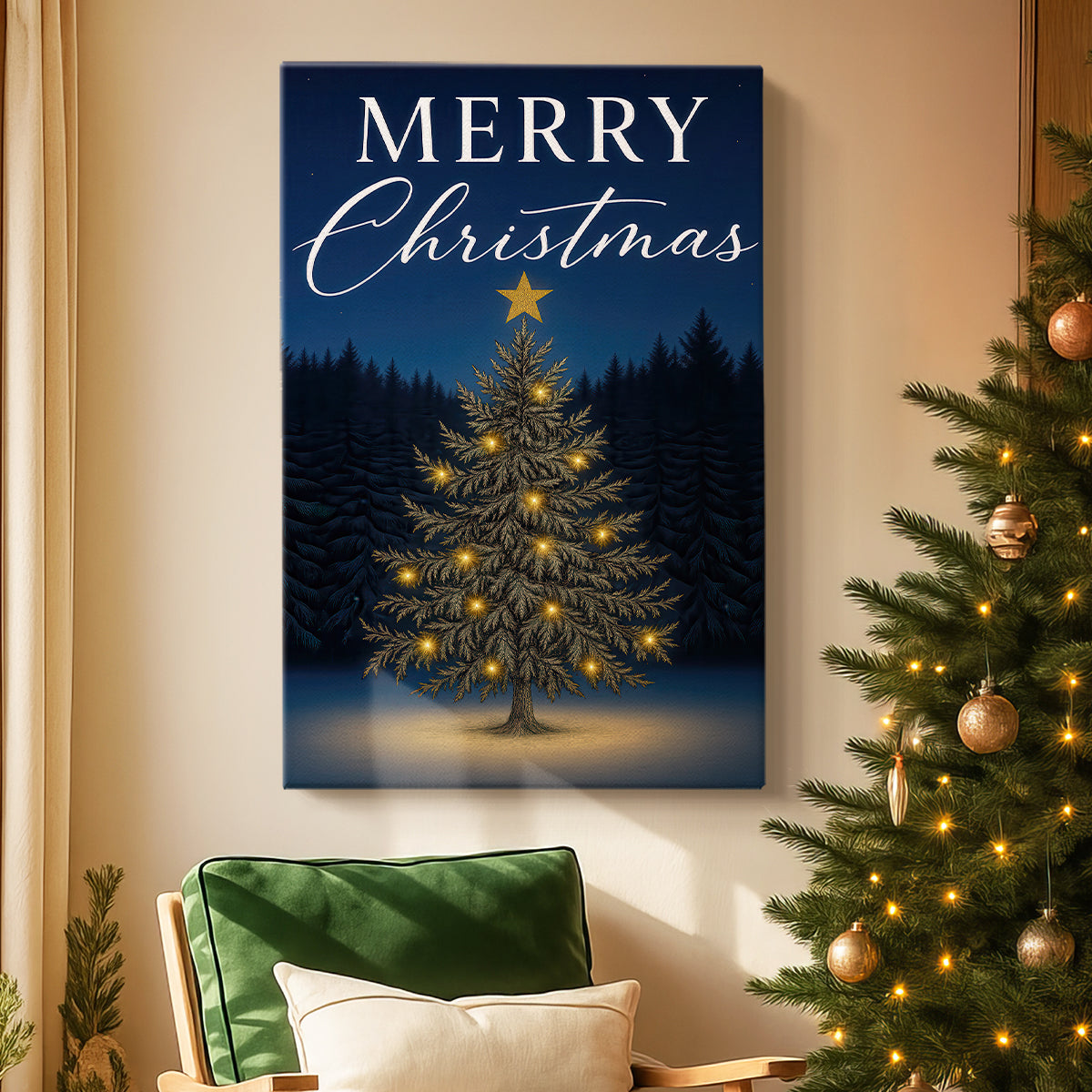 Midnight of Stillwater Sleigh - Canvas Art Print
