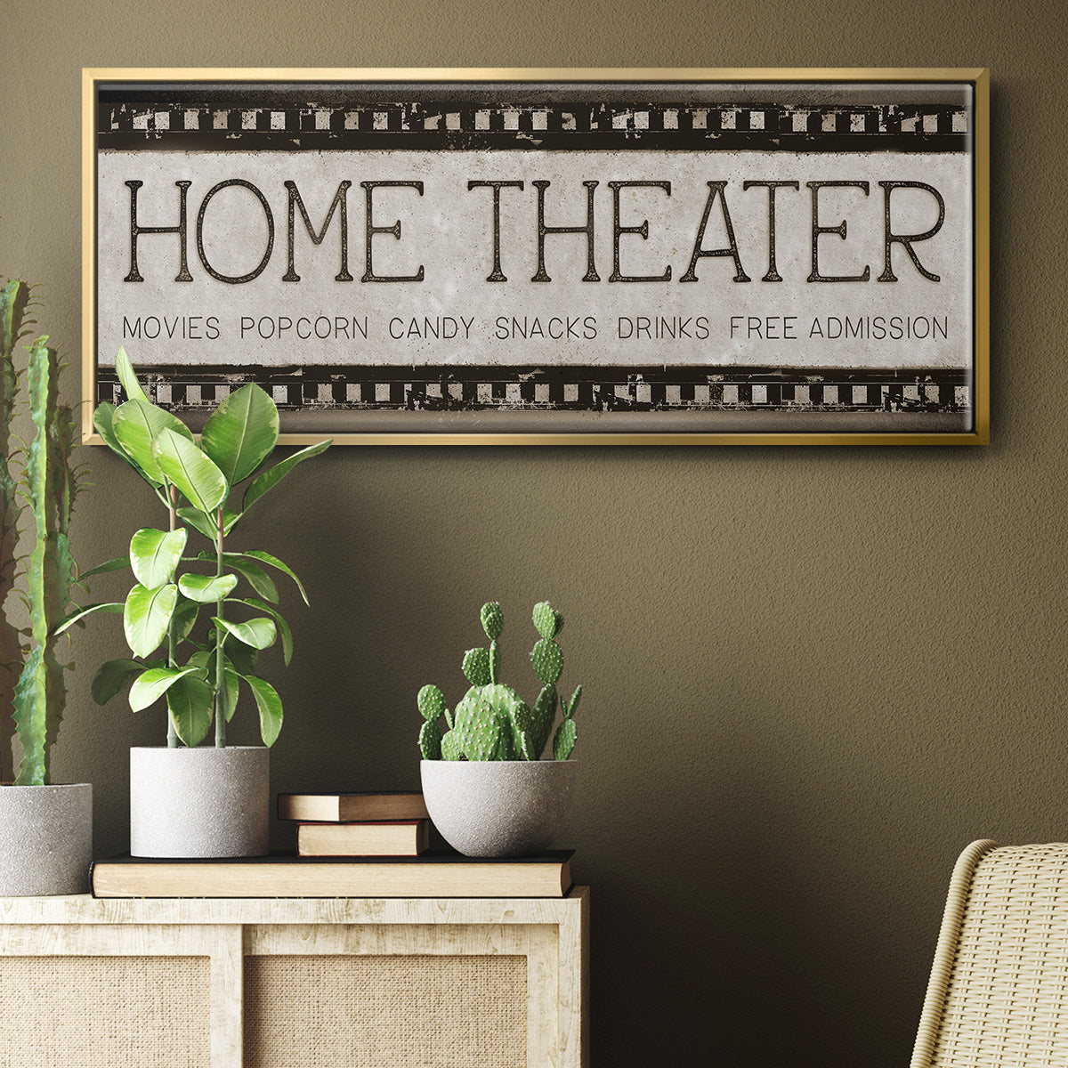 Home Theater - Floater Framed Canvas Print