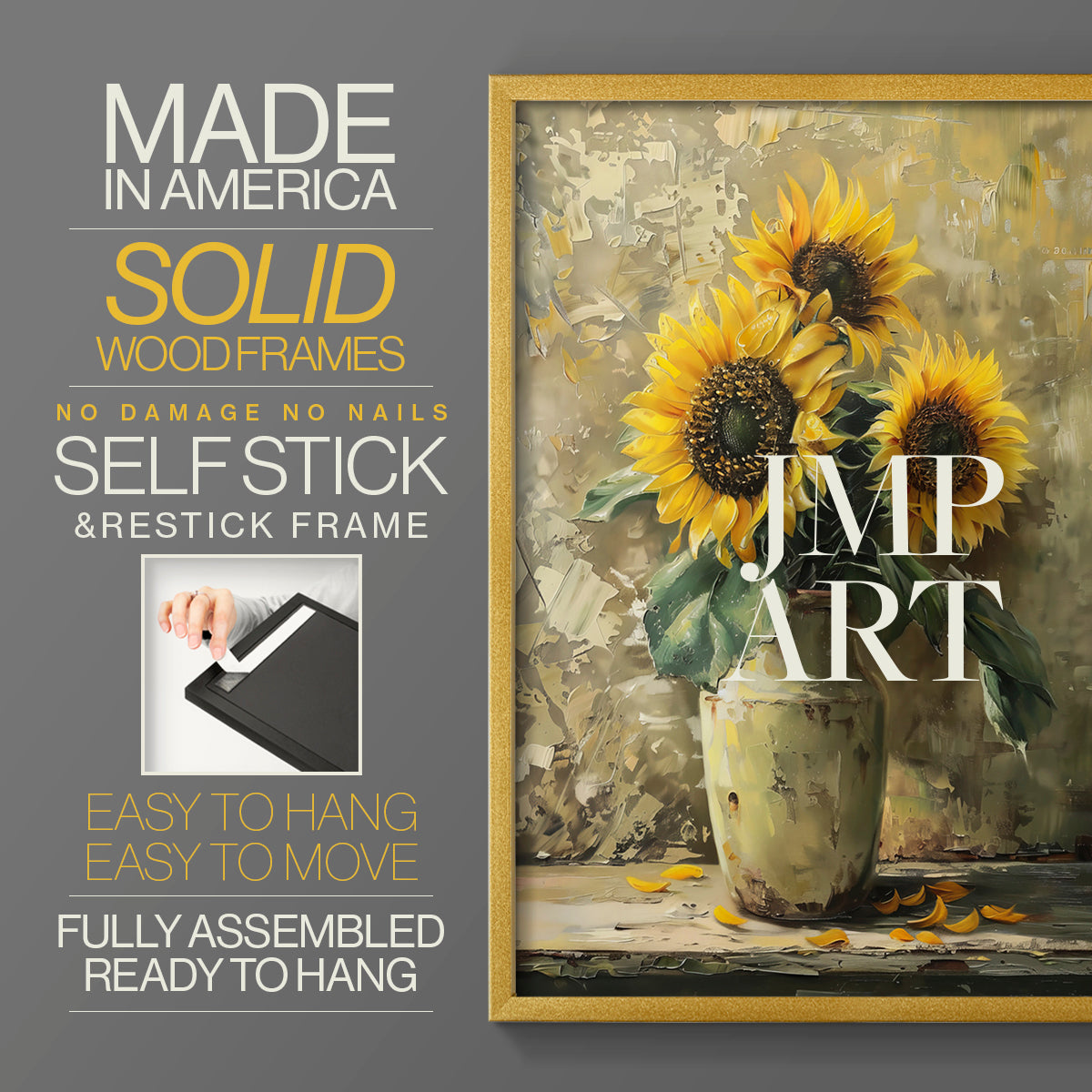 Floral Study Series CLXXI - Restickable Framed Art Set
