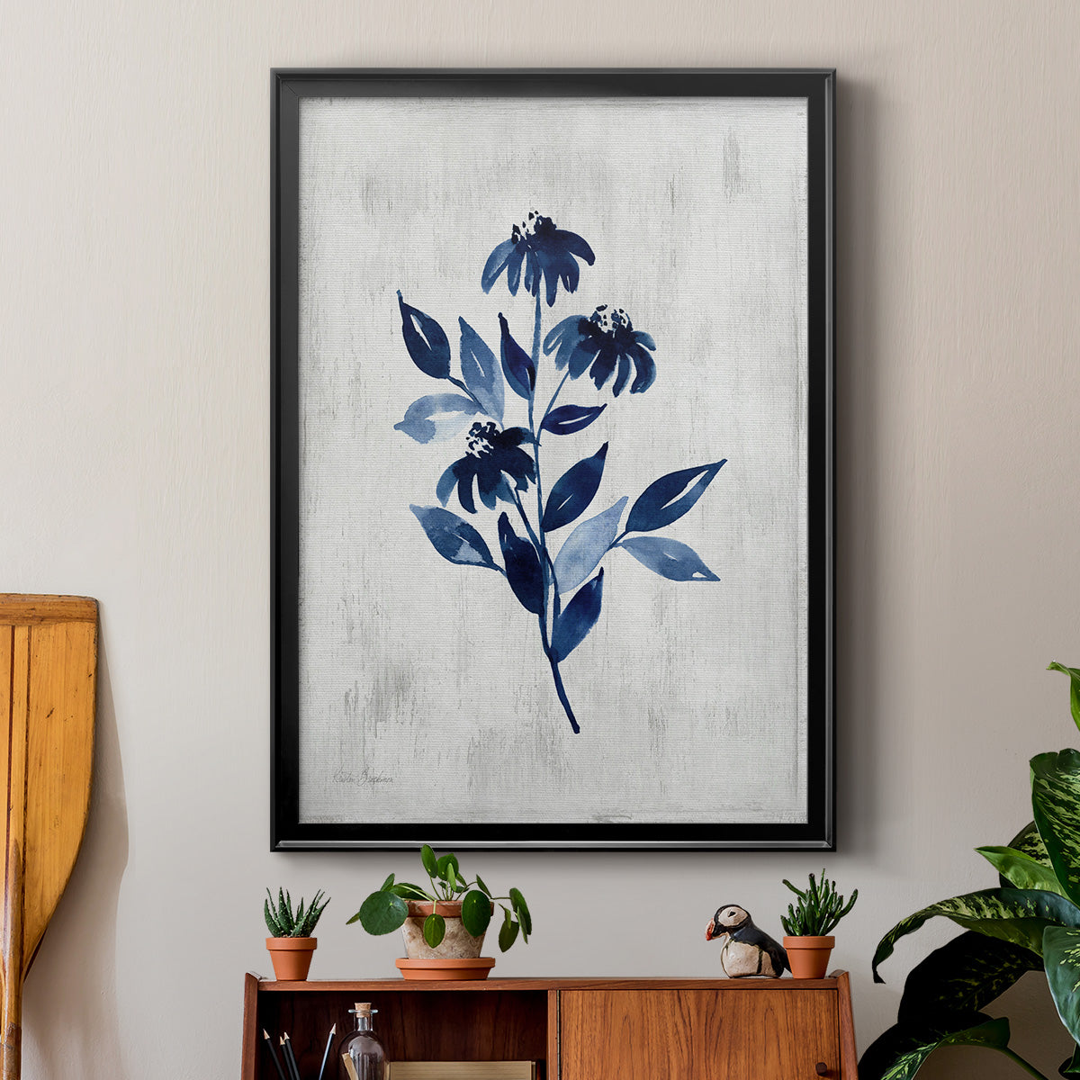 Wild Indigo I - Modern Framed Canvas Print