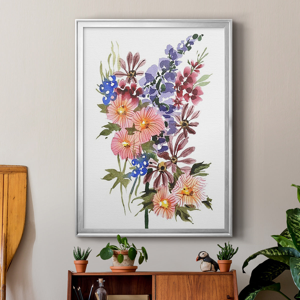 Garden Bouquets III - Modern Framed Canvas Print