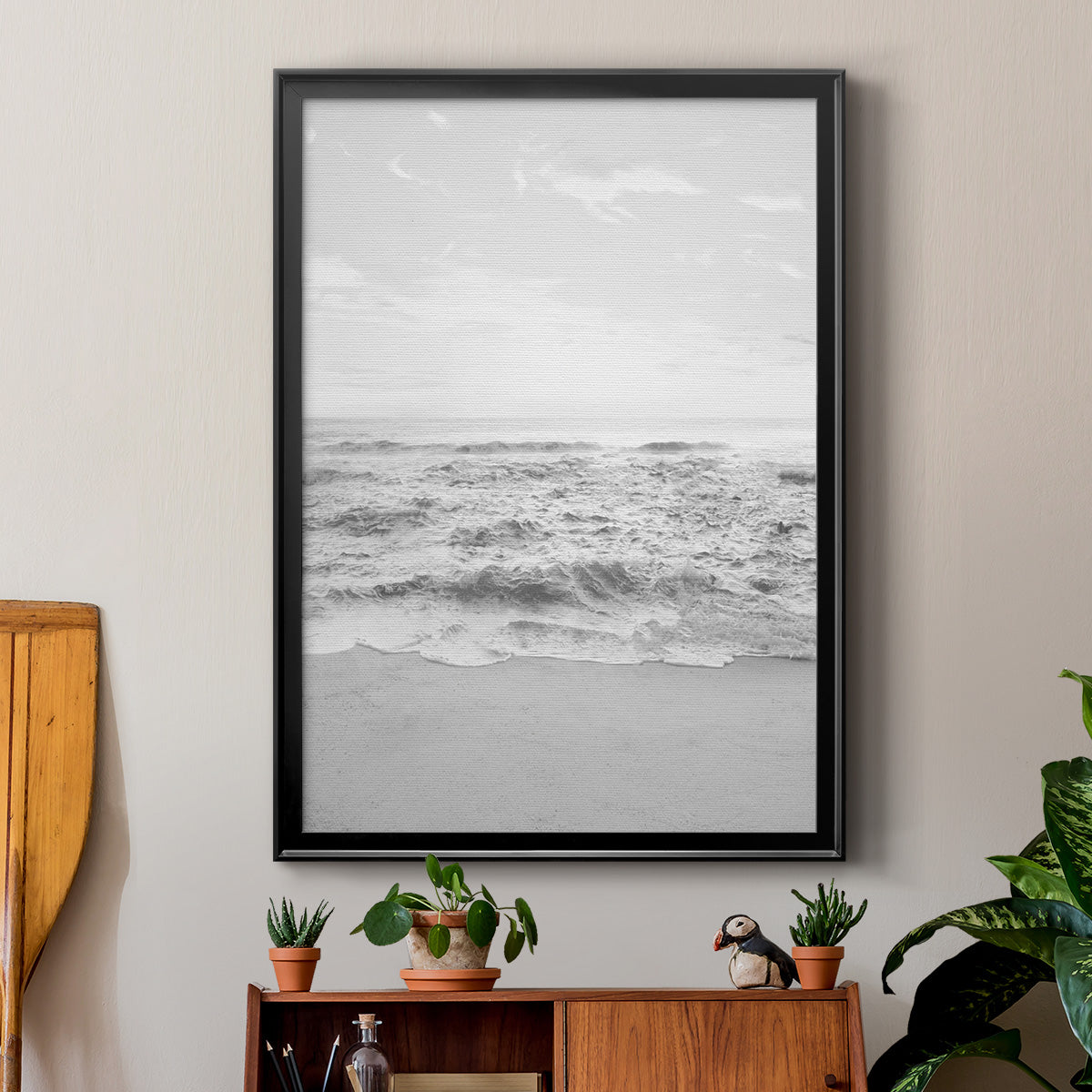 Gentle Tides I - Modern Framed Canvas Print