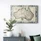 Bordered Map of Australia Premium Gallery Wrapped Canvas - Ready to Hang