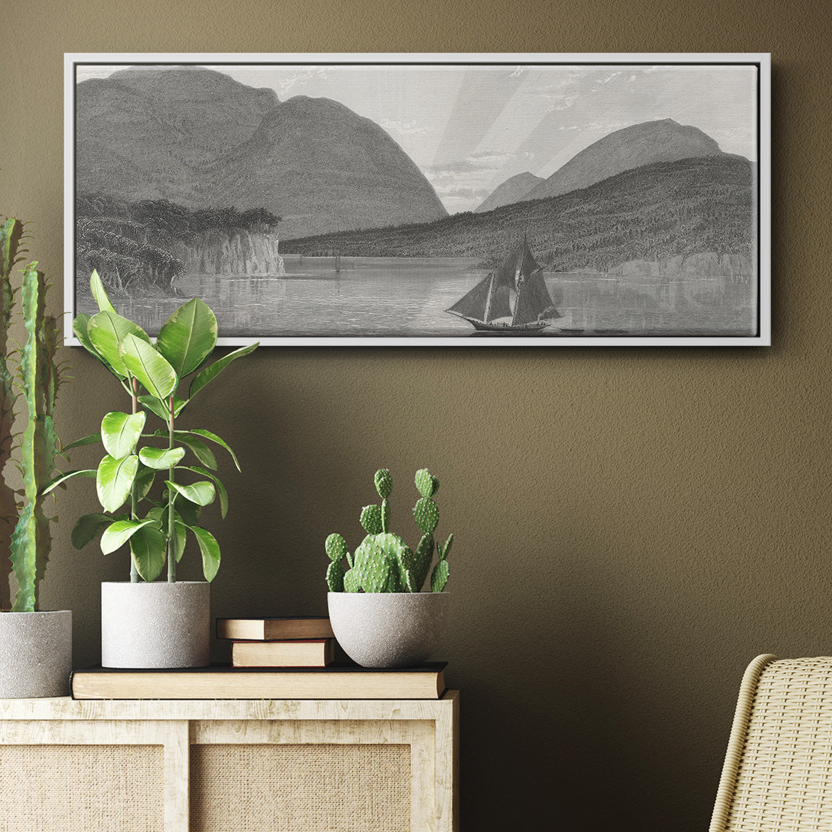 Mount Desert, Coast of Maine - Floater Framed Canvas Print
