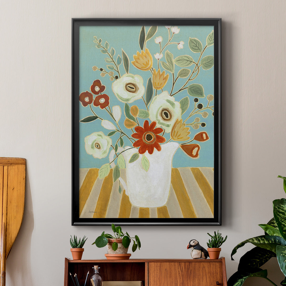 Joyful Blossoms I - Modern Framed Canvas Print