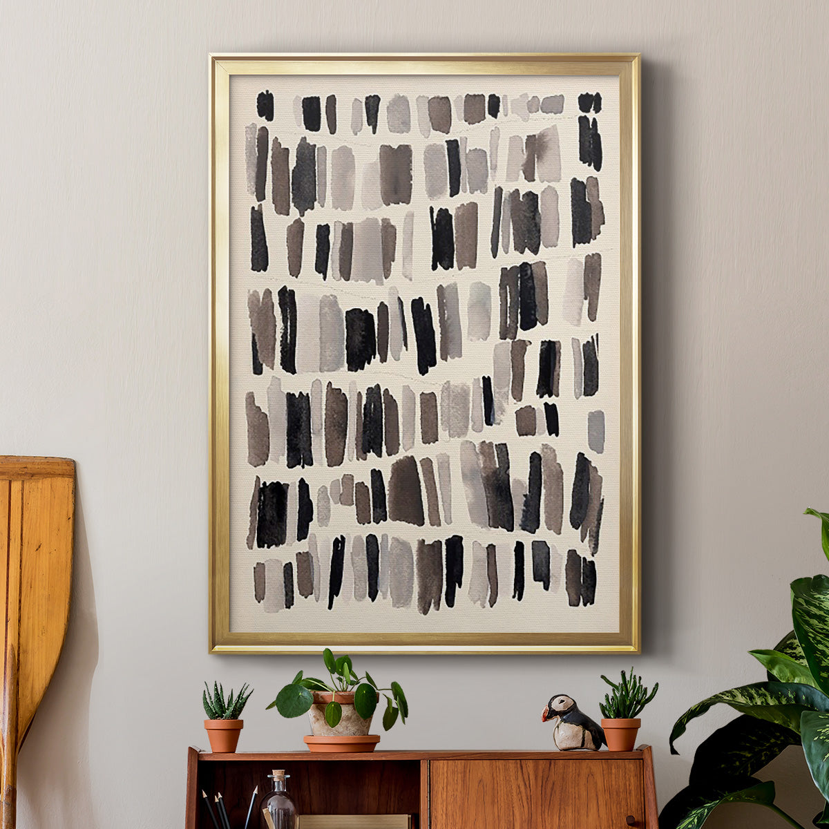 Chalk and Flint II - Modern Framed Canvas Print