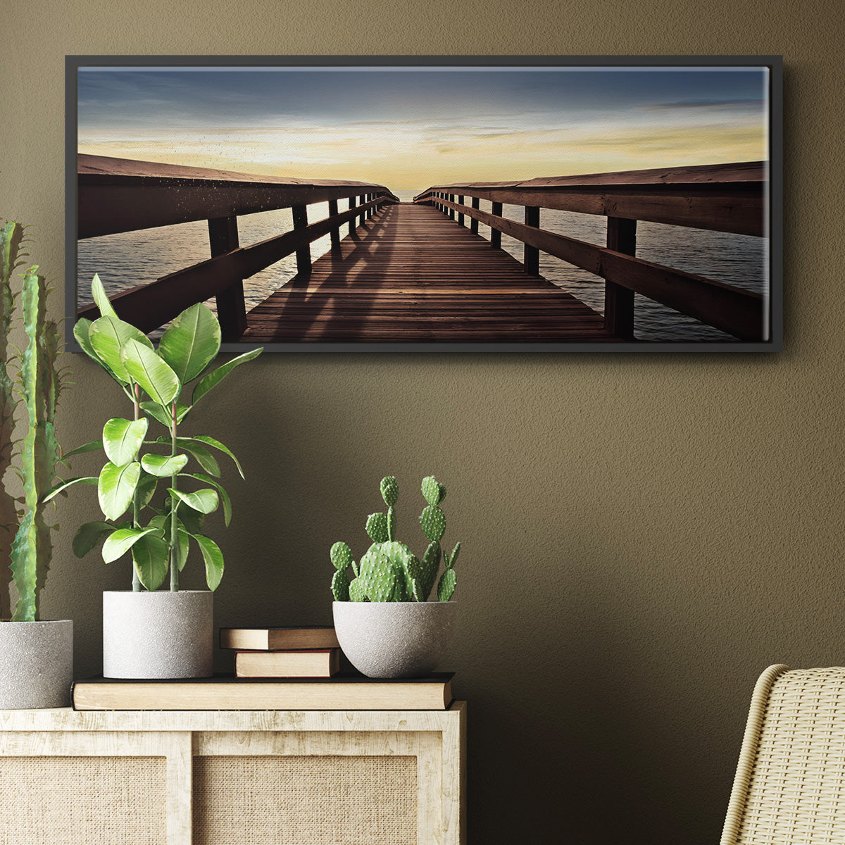 Naples Cove - Floater Framed Canvas Print