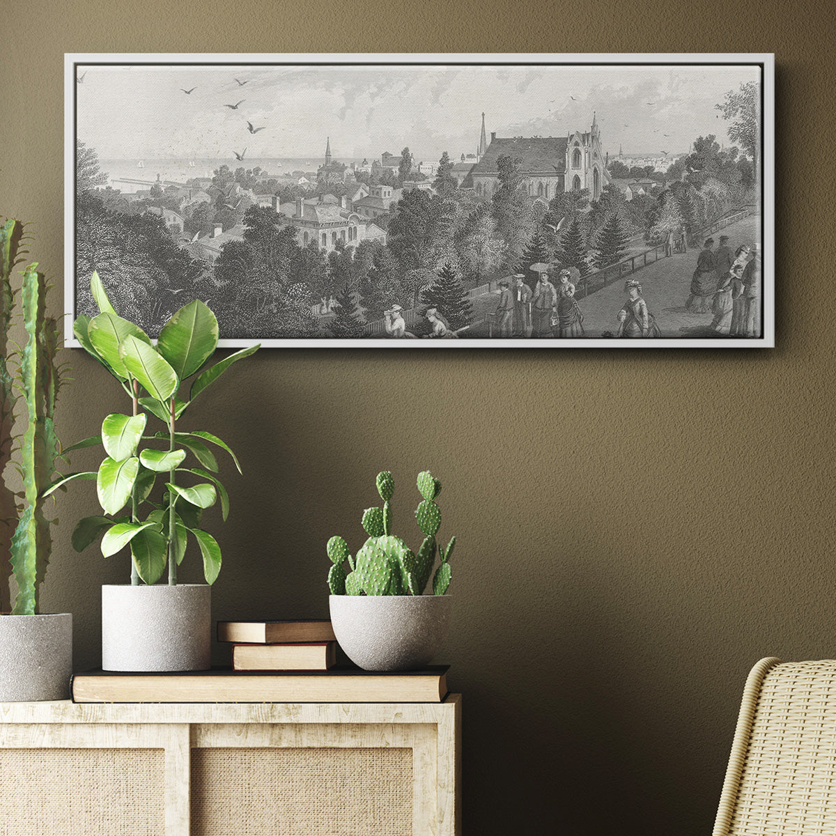 City of Cleveland - Floater Framed Canvas Print