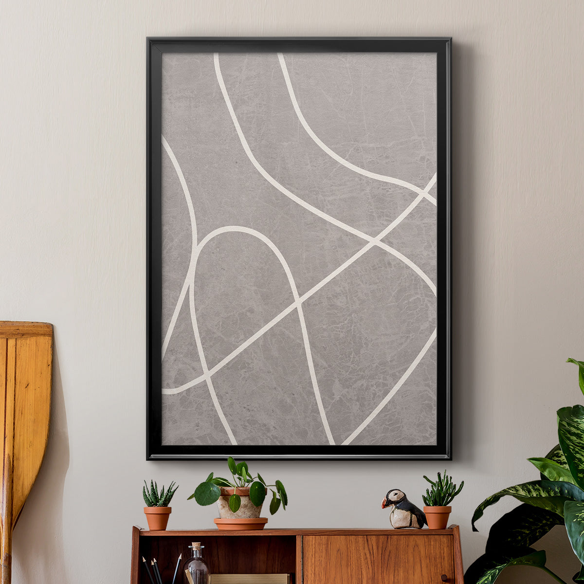 Fissures I - Modern Framed Canvas Print