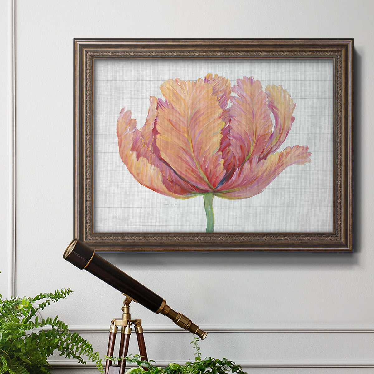 Single Pink Bloom I Premium Framed Canvas- Ready to Hang