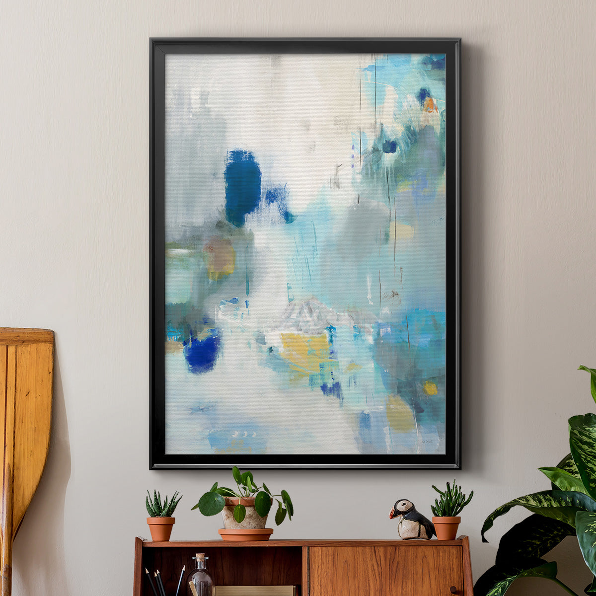 Celeste Motion II - Modern Framed Canvas Print