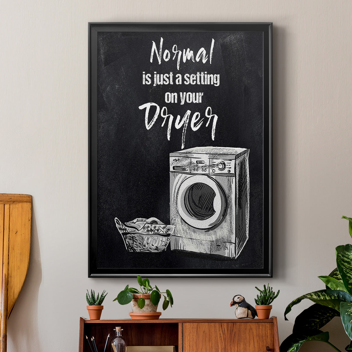 Normal Is Just A Setting - Modern Framed Canvas Print