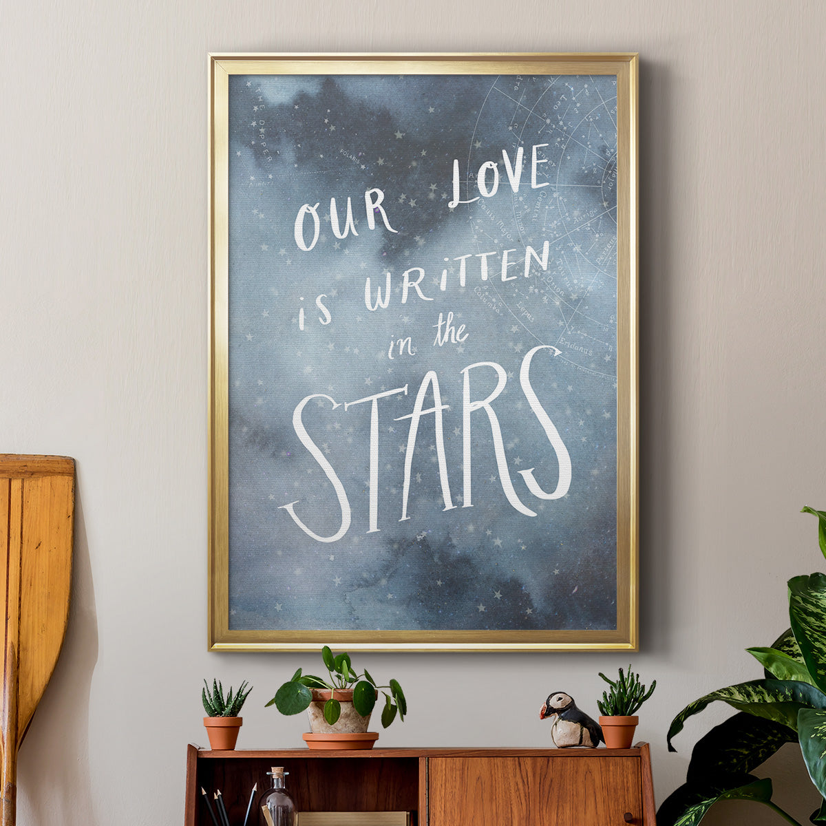Celestial Love IV - Modern Framed Canvas Print