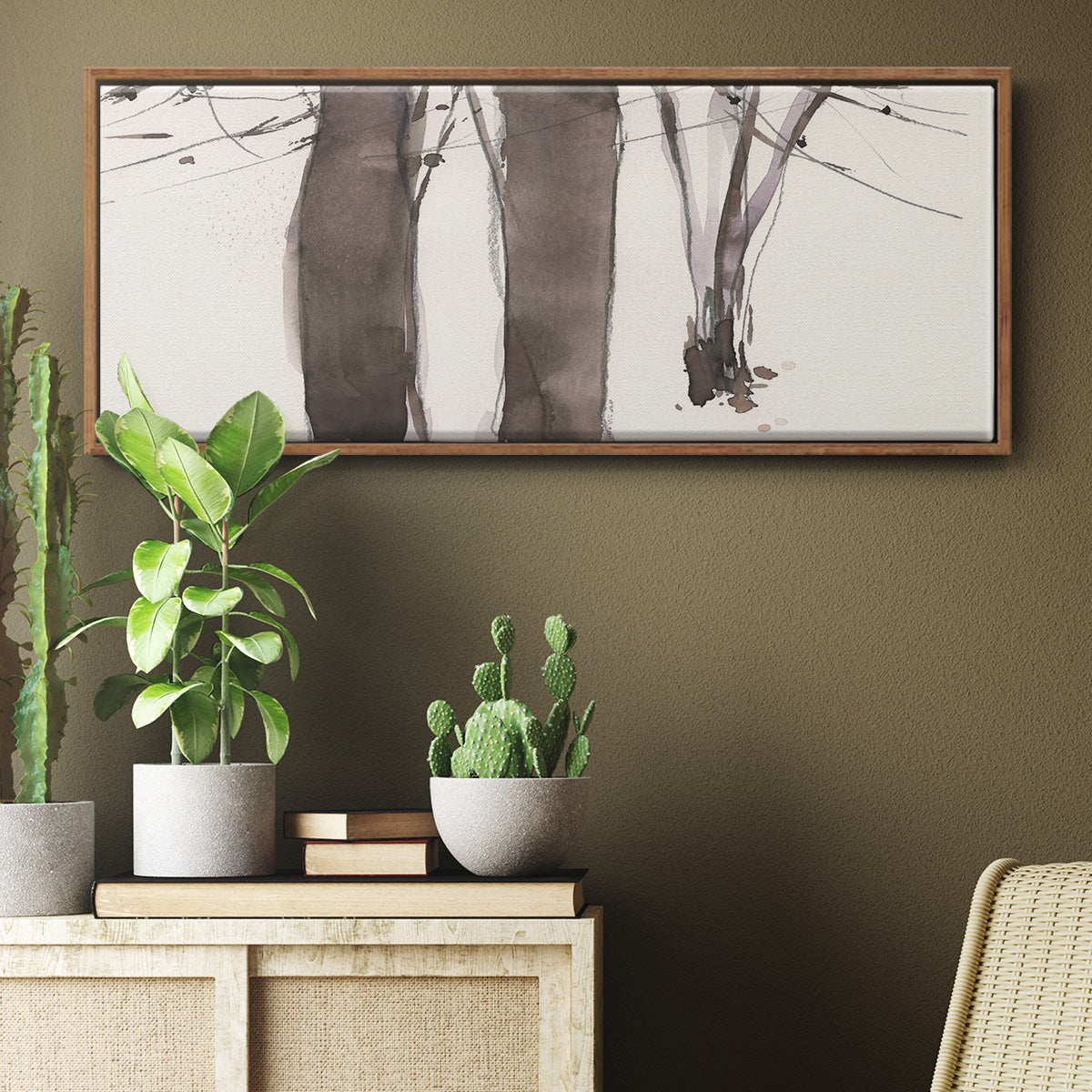 Under the Winter Tree II - Floater Framed Canvas Print