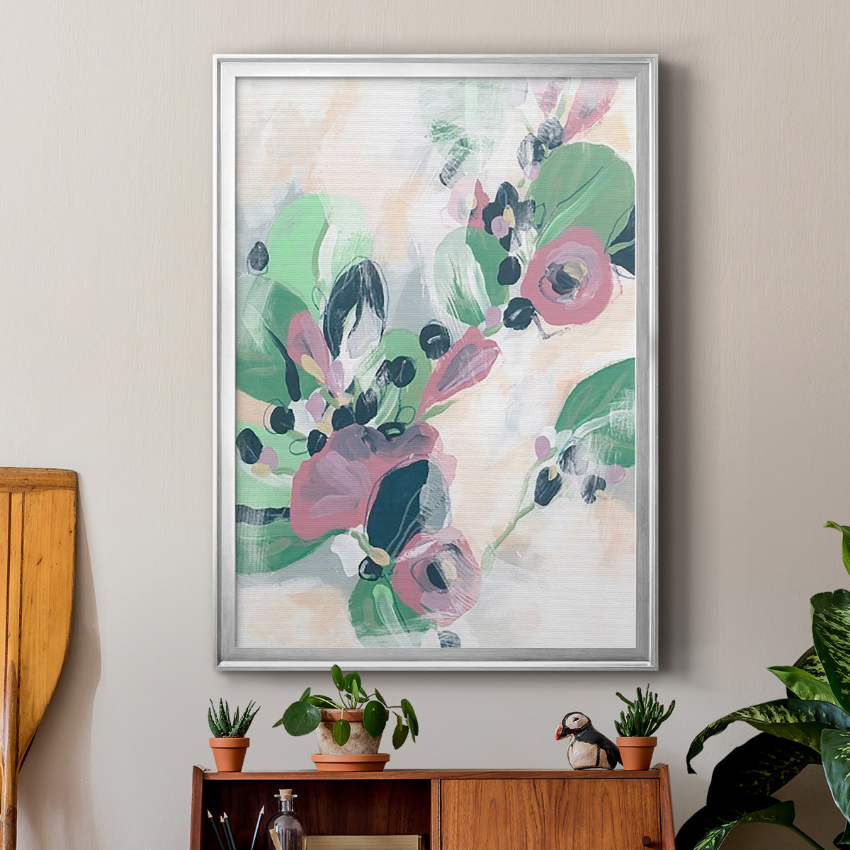 Tropical Branch Fresco II - Modern Framed Canvas Print