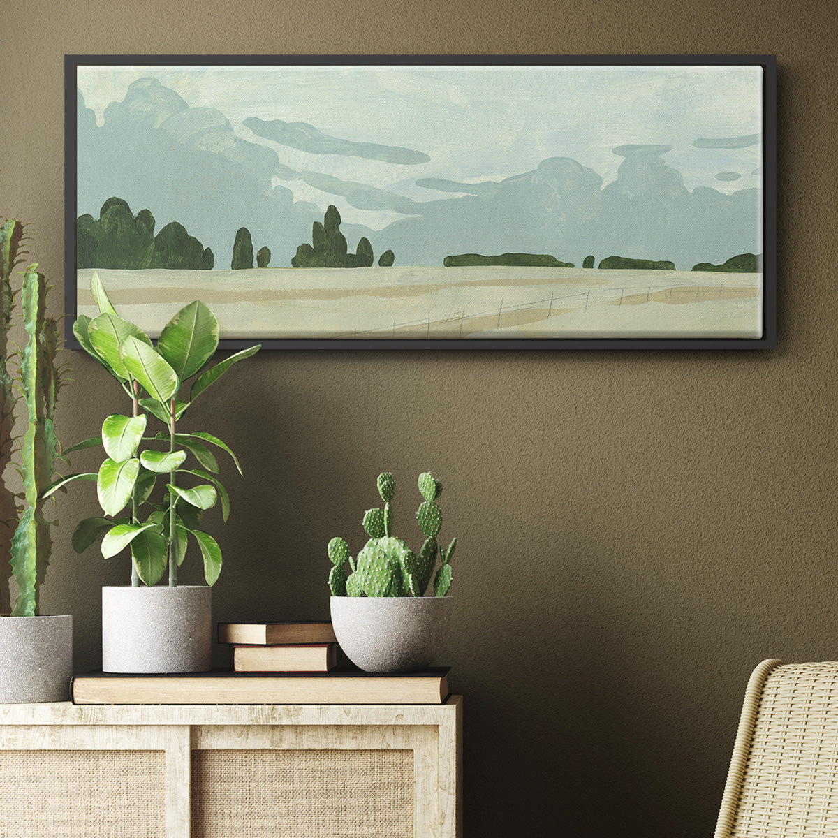 Farmland Study I - Floater Framed Canvas Print