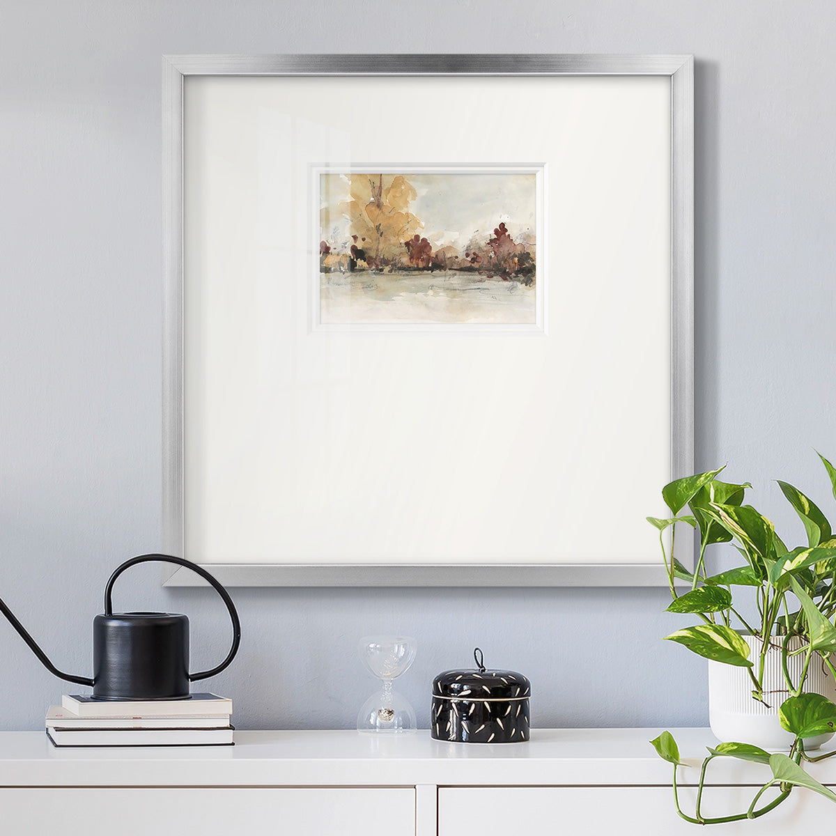 The Autumn View I Premium Framed Print Double Matboard